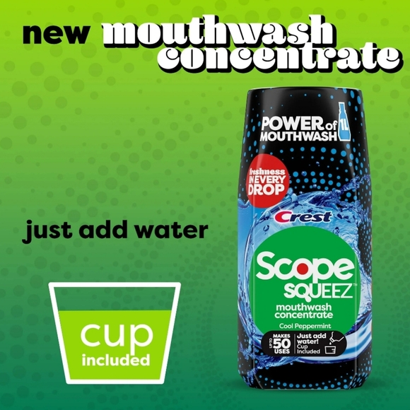 ⭐4/$15 Crest Scope Squeez Mouthwash Concentrate, Cool Peppermint - Picture 6 of 11